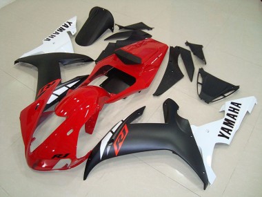 R1 02-03 Motorrad Verkleidungen - Matt Schwarz Rot