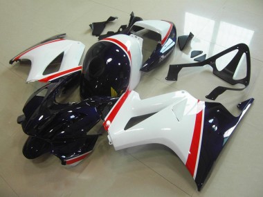 VFR 800 02-13 Motorrad Verkleidungen - Weiß Dunkel Blau