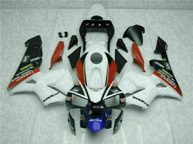 CBR 600 RR 03-04 Motorrad Verkleidungen - Weiß Blau