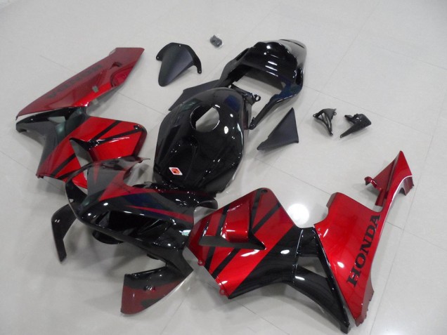 CBR 600 RR 03-04 Motorrad Verkleidungen - Schwarz Candy Rot