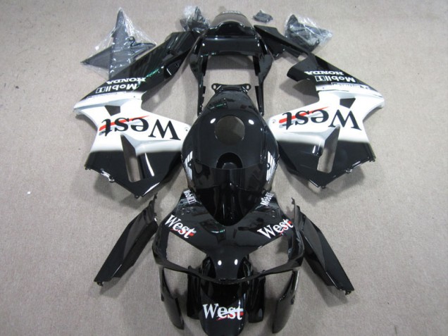 CBR 600 RR 03-04 Motorrad Verkleidungen - West Weiß Schwarz CBR 600 RR 03-04 Motorrad Verkleidungen - West Weiß Schwarz