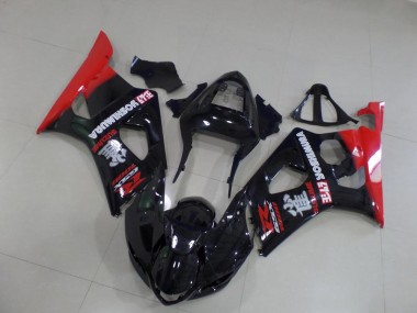 GSXR 1000 K3 03-04 Motorrad Verkleidungen - Schwarz und Rot