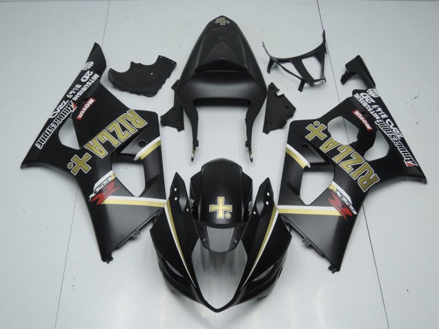 GSXR 1000 K3 03-04 Motorrad Verkleidungen - Matt Schwarzer Rizla GSXR 1000 K3 03-04 Motorrad Verkleidungen - Matt Schwarzer Rizla