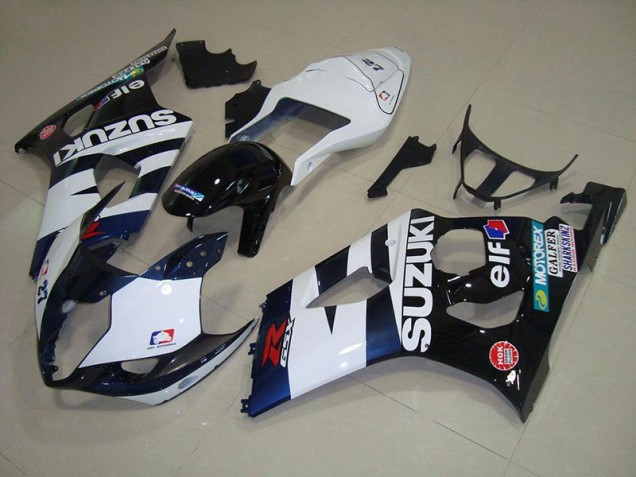 GSXR 1000 K3 03-04 Motorrad Verkleidungen - Weiß Schwarz Elf GSXR 1000 K3 03-04 Motorrad Verkleidungen - Weiß Schwarz Elf