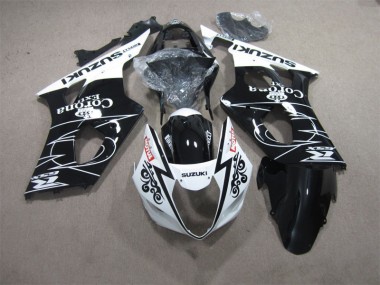 GSXR 1000 K3 03-04 Motorrad Verkleidungen - Schwarz Weiß Corona Extra Motul