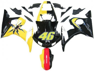 R6 03-05 Motorrad Verkleidungen - Schwarz Gelb Nr. 46