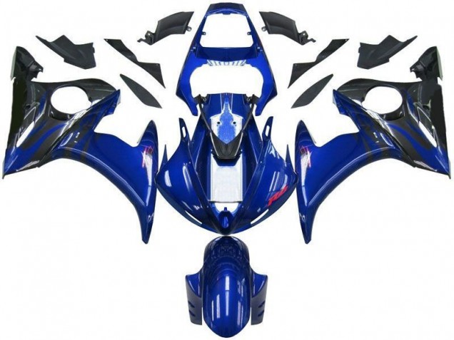 R6 03-05 Motorrad Verkleidung - Blau Schwarz R6 03-05 Motorrad Verkleidung - Blau Schwarz