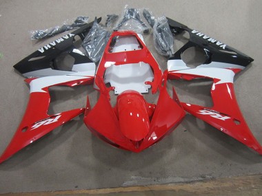 R6 03-05 Motorrad Verkleidungen - Rot Weiß Aufkleber