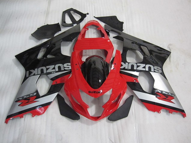 GSXR 600 K4 04-05 Motorrad Verkleidungen - Rot Schwarz Silber GSXR 600 K4 04-05 Motorrad Verkleidungen - Rot Schwarz Silber