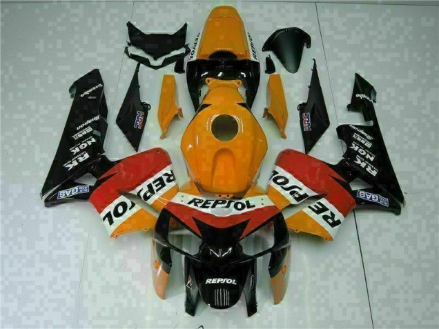 CBR 600 RR 05-06 Motorrad Vollverkleidung - Orange Schwarz Repsol CBR 600 RR 05-06 Motorrad Vollverkleidung - Orange Schwarz Repsol