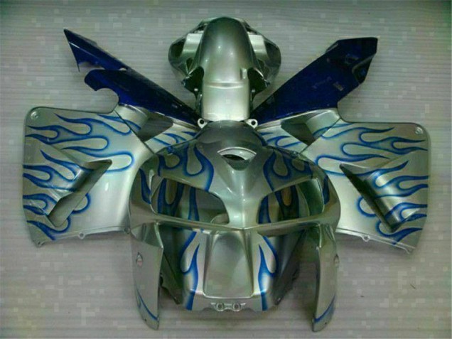 CBR 600 RR 05-06 Motorrad Verkleidungen - Weiß Blau Flamme CBR 600 RR 05-06 Motorrad Verkleidungen - Weiß Blau Flamme