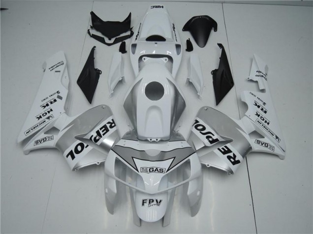 CBR 600 RR 05-06 Motorrad Verkleidungen - Weiß Silber Schwarz Repsol