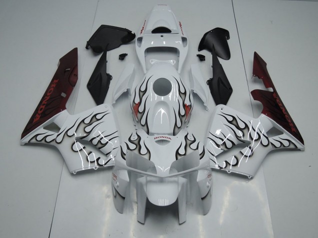 CBR 600 RR 05-06 Motorrad Verkleidungen - Schwarze Flamme