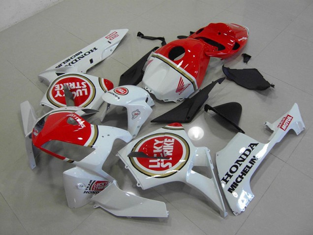 CBR 600 RR 05-06 Motorrad Verkleidungen - Perl Weiß Lucky Strike CBR 600 RR 05-06 Motorrad Verkleidungen - Perl Weiß Lucky Strike