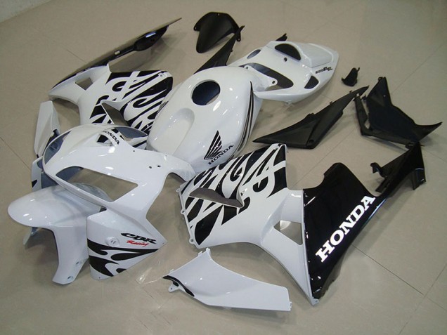 CBR 600 RR 05-06 Motorrad Verkleidungen - Weiß Schwarz