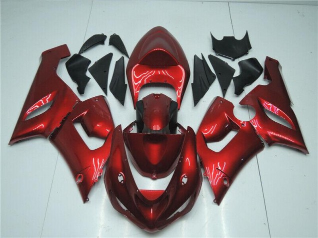 ZX6R 05-06 Motorrad Verkleidungen - Candy Rot
