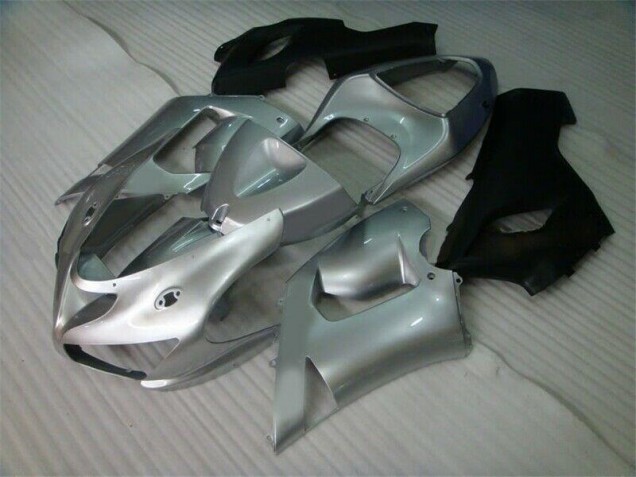 ZX6R 05-06 Motorrad Verkleidungen - Silber Schwarz ZX6R 05-06 Motorrad Verkleidungen - Silber Schwarz