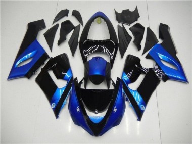 ZX6R 05-06 Motorrad Verkleidungen - Blau Schwarz