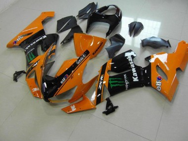 ZX6R 05-06 Motorrad Verkleidungen - Orange Monster