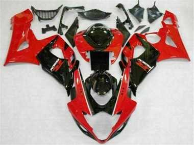 GSXR 1000 K5 05-06 Motorrad Verkleidungen - Rot Schwarz