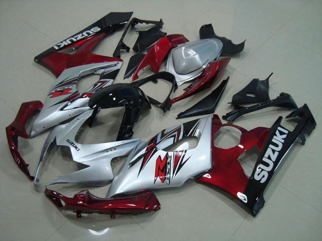 GSXR 1000 K5 05-06 Motorrad Verkleidungen - Silber Rot GSXR 1000 K5 05-06 Motorrad Verkleidungen - Silber Rot
