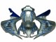 CBR 1000 RR 06-07 Motorrad Verkleidungen - Blau Flamme Silber