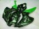 CBR 1000 RR 06-07 Motorrad Verkleidungen - Grüne Flamme Schwarz