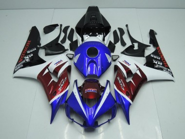 CBR 1000 RR 06-07 Motorrad Verkleidungen - Burgunderrot und Blau