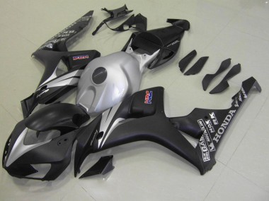 CBR 1000 RR 06-07 Motorrad Verkleidungen - Matt Schwarz Silber