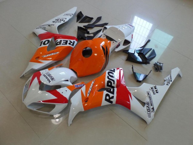 CBR 1000 RR 06-07 Motorrad Verkleidungen - Weiß Und Orange Repsol CBR 1000 RR 06-07 Motorrad Verkleidungen - Weiß Und Orange Repsol