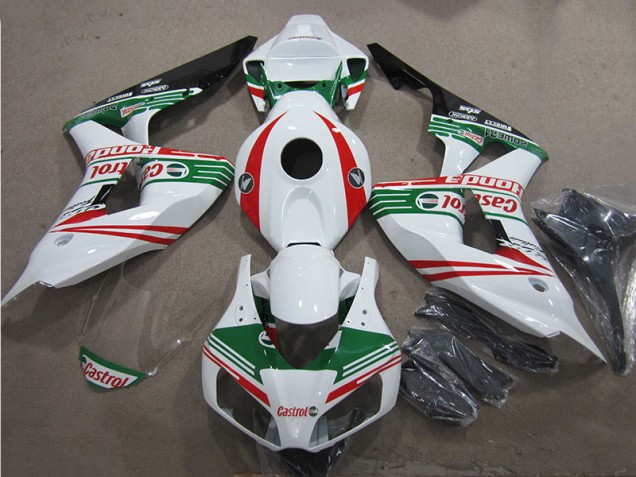 CBR 1000 RR 06-07 Motorrad Verkleidungen - Weiß Grün Rot Castrol CBR 1000 RR 06-07 Motorrad Verkleidungen - Weiß Grün Rot Castrol