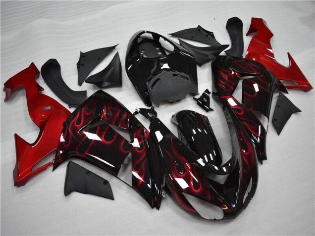ZX10R 06-07 Motorrad Verkleidungen - Rot Flamme ZX10R 06-07 Motorrad Verkleidungen - Rot Flamme