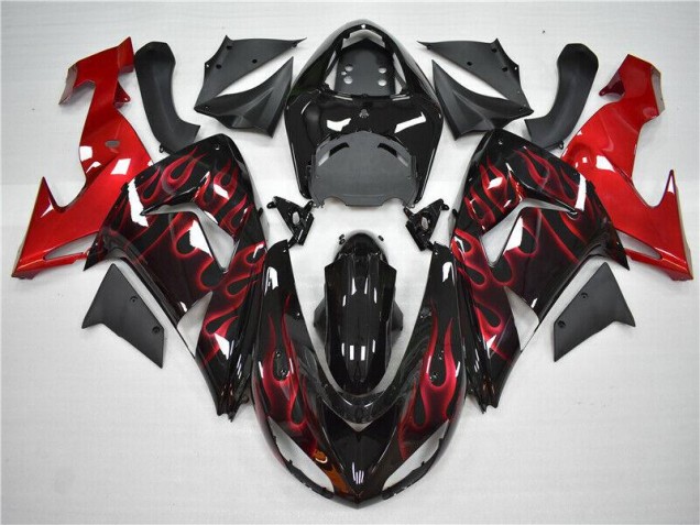 ZX10R 06-07 Motorrad Verkleidungen - Rot Flamme ZX10R 06-07 Motorrad Verkleidungen - Rot Flamme