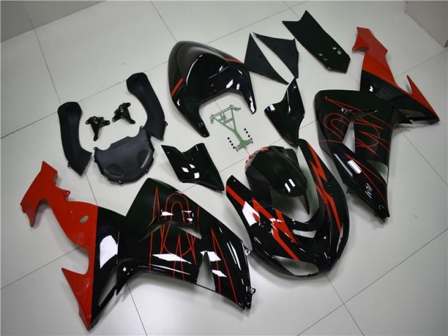 ZX10R 06-07 Motorrad Verkleidungen - Schwarz Rot ZX10R 06-07 Motorrad Verkleidungen - Schwarz Rot