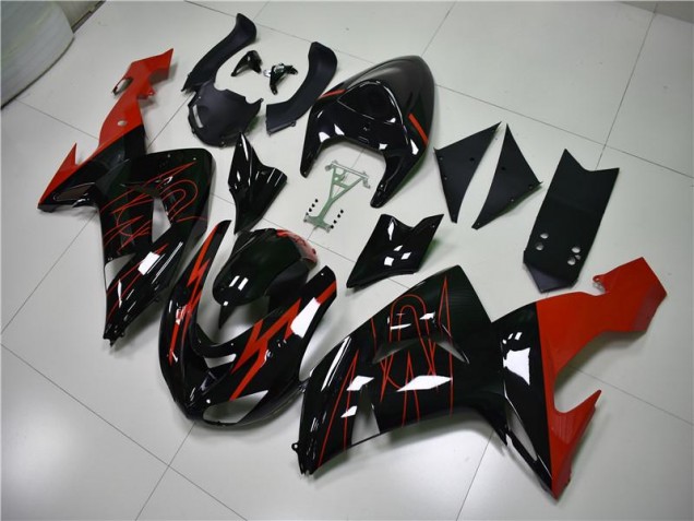 ZX10R 06-07 Motorrad Verkleidungen - Schwarz Rot ZX10R 06-07 Motorrad Verkleidungen - Schwarz Rot