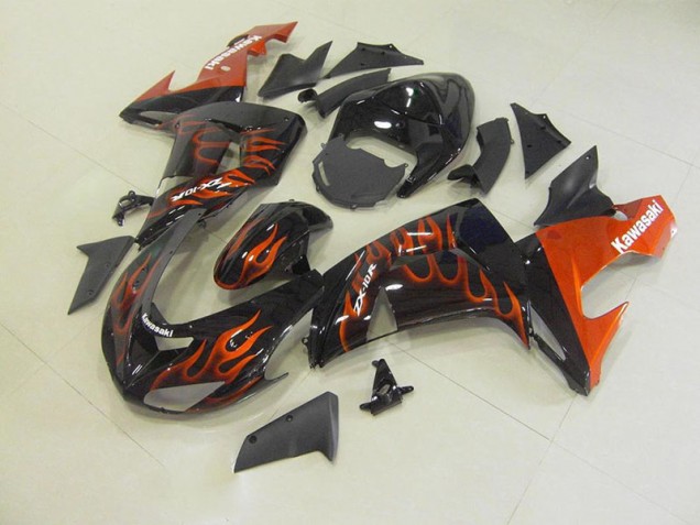 ZX10R 06-07 Motorrad Verkleidungen - Orange Flamme ZX10R 06-07 Motorrad Verkleidungen - Orange Flamme