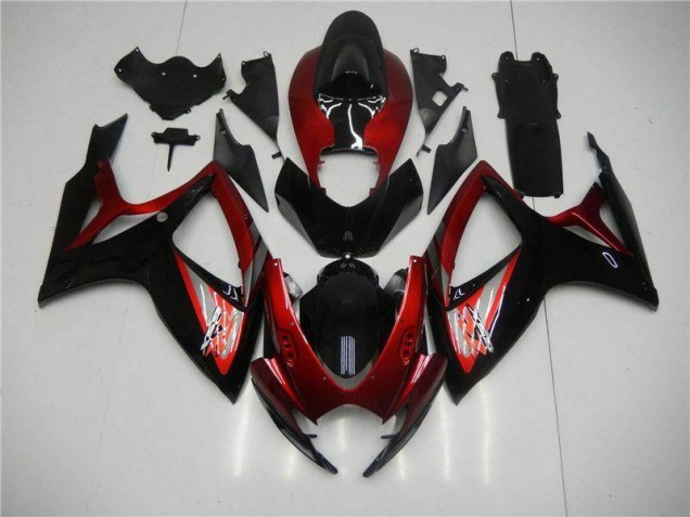 GSXR 600 / 750 K6 06-07 Motorrad Verkleidungen & Plastik - Rot Schwarz GSXR 600 / 750 K6 06-07 Motorrad Verkleidungen & Plastik - Rot Schwarz