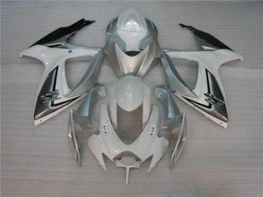 GSXR 600 / 750 K6 06-07 Motorrad Verkleidungen - Weiß Silber