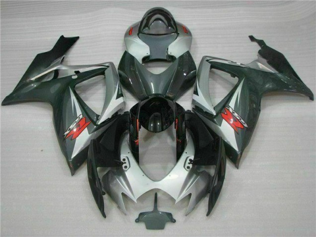 GSXR 600 / 750 K6 06-07 Motorrad Verkleidungen - Silber Schwarz GSXR 600 / 750 K6 06-07 Motorrad Verkleidungen - Silber Schwarz