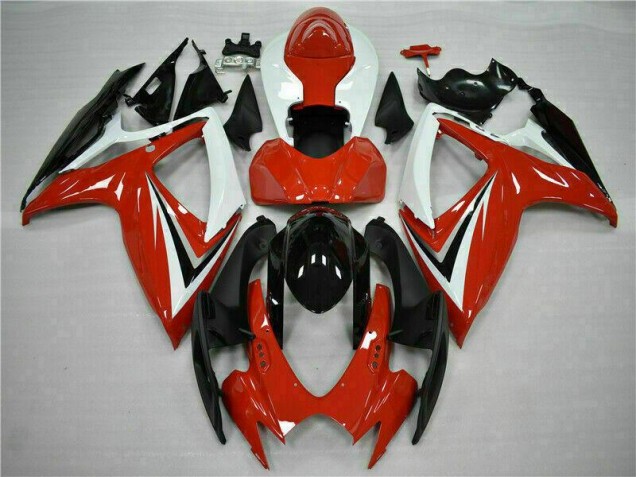 GSXR 600 / 750 K6 06-07 Motorrad Verkleidung - Rot Weiß GSXR 600 / 750 K6 06-07 Motorrad Verkleidung - Rot Weiß