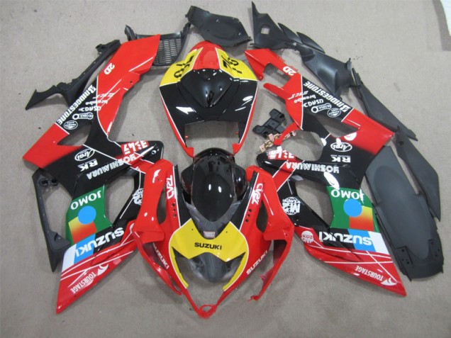 GSXR 600 K6 06-07 Motorrad Verkleidungen - Schwarz Rot Gelb Jomo GSXR 600 K6 06-07 Motorrad Verkleidungen - Schwarz Rot Gelb Jomo
