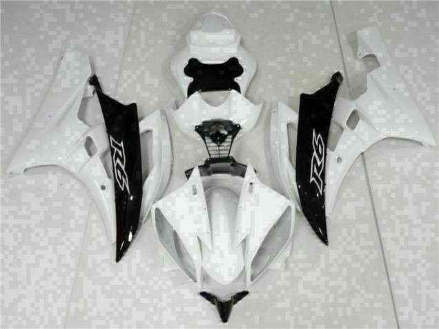 R6 06-07 Motorrad Verkleidungen & Plastik - Weiß Schwarz R6 06-07 Motorrad Verkleidungen & Plastik - Weiß Schwarz
