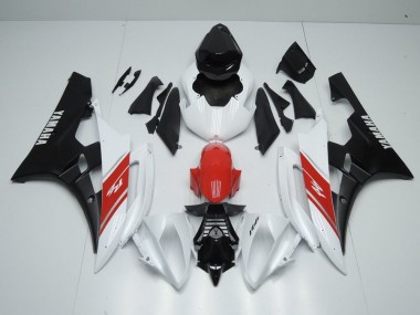 R6 06-07 Motorrad Verkleidungen - Weiß Rot Und Matt Schwarz