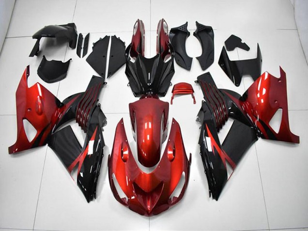 ZX14R ZZR 1400 06-11 Motorrad Verkleidungen - Rot Schwarz ZX14R ZZR 1400 06-11 Motorrad Verkleidungen - Rot Schwarz