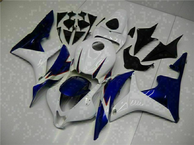 CBR 600 RR 07-08 Motorrad Verkleidungen - Weiß Blau