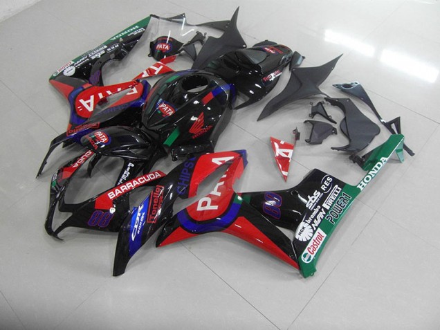 CBR 600 RR 07-08 Motorrad Verkleidungen - Schwarz Rot Pata