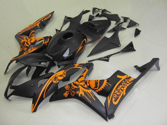 CBR 600 RR 07-08 Motorrad Verkleidungen - Matt Schwarzer Orange Aufkleber CBR 600 RR 07-08 Motorrad Verkleidungen - Matt Schwarzer Orange Aufkleber