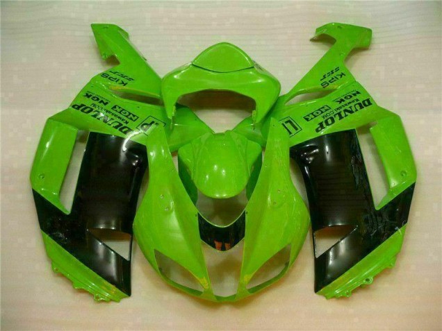 ZX6R 07-08 Motorrad Verkleidungen - Grün Schwarzer Dunlop ZX6R 07-08 Motorrad Verkleidungen - Grün Schwarzer Dunlop