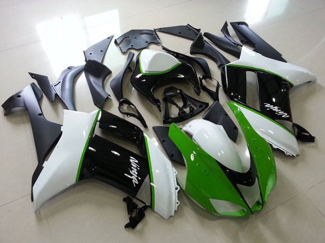 ZX6R 07-08 Motorrad Verkleidungen - Grün Schwarz Weiß