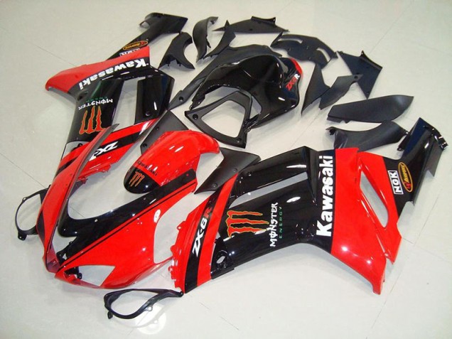 ZX6R 07-08 Motorrad Verkleidungen - Monster in Rot ZX6R 07-08 Motorrad Verkleidungen - Monster in Rot